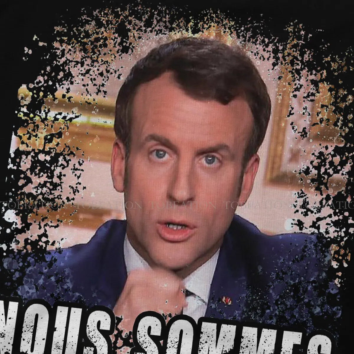 T-shirt « nous sommes en guerre » Emmanuel Macron (multi choix)