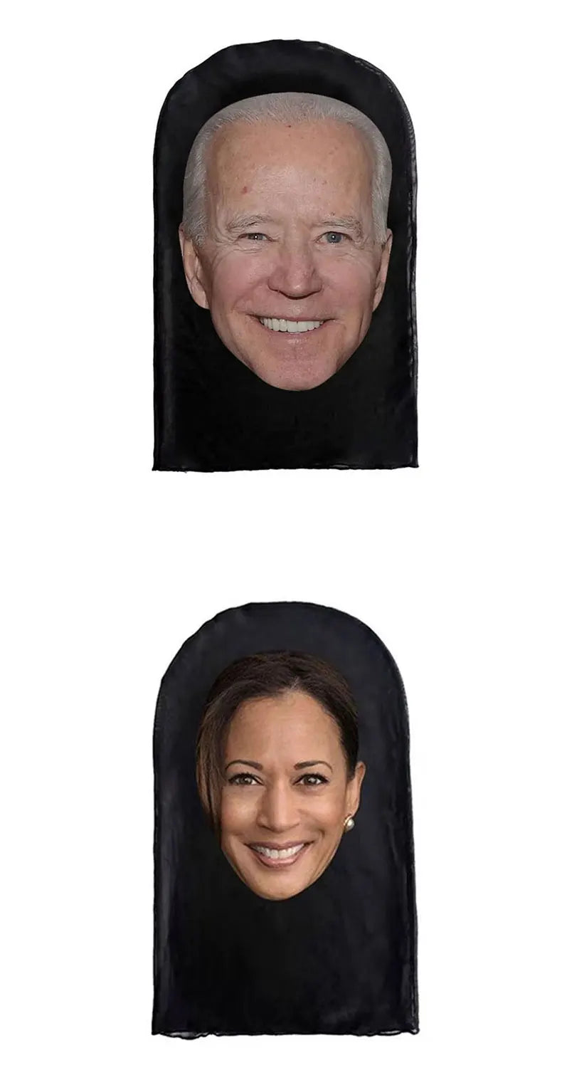 Cagoule / masque amusant avec tête de Donald Trump, Joe Biden, Kamala Harris, Kanye West