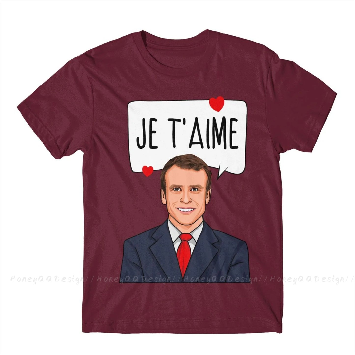 T-shirt humoristique « je t’aime » Emmanuel Macron (multi choix)