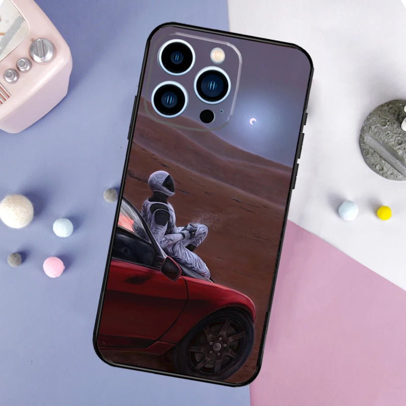 Coque de téléphone Elon Musk, Space X pour iPhone 16, 15, 14, 13, 12, 11 Pro MAX, X, XS, Max, Plus, Mini