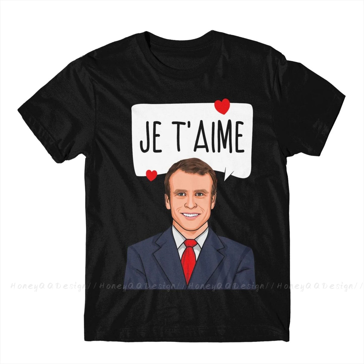 T-shirt humoristique « je t’aime » Emmanuel Macron (multi choix)