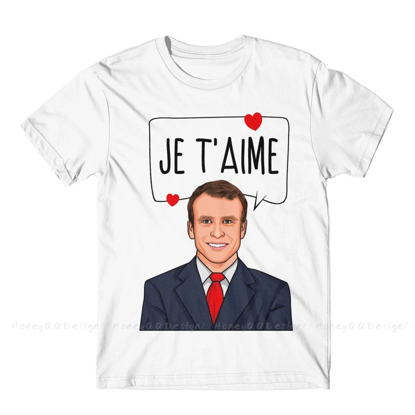 T-shirt humoristique « je t’aime » Emmanuel Macron (multi choix)