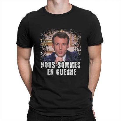 T-shirt « nous sommes en guerre » Emmanuel Macron (multi choix)