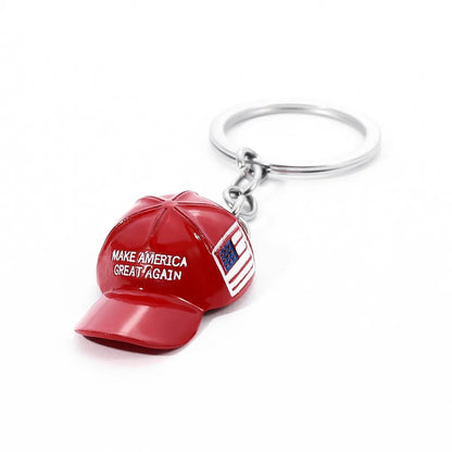 Porte clefs casquette rouge Donald Trump « rendre l'amérique grande à nouveau »