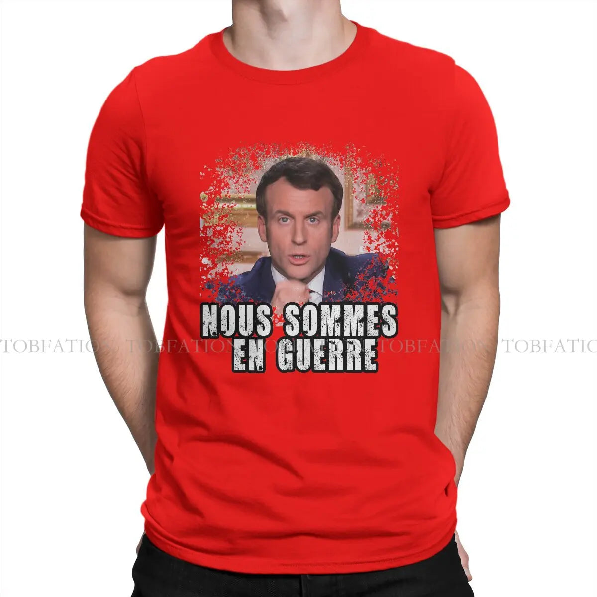 T-shirt « nous sommes en guerre » Emmanuel Macron (multi choix)