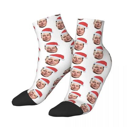 Chaussettes de musc Santa Elon toutes saisons, bas absorbant la sueur Harajuku, accessoires pour cadeaux unisexes