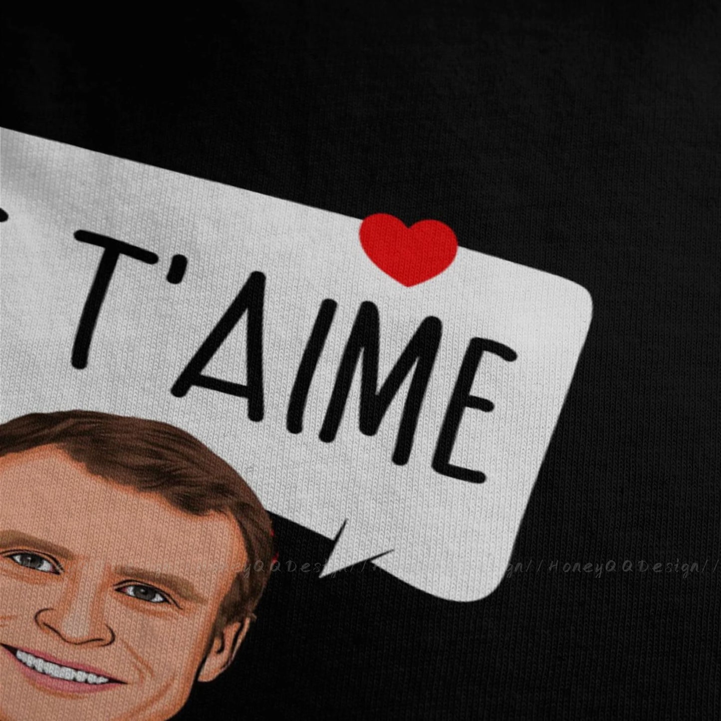 T-shirt humoristique « je t’aime » Emmanuel Macron (multi choix)