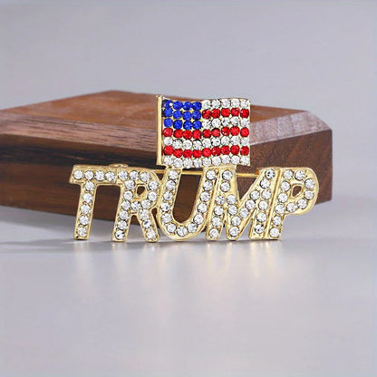 Broche vêtements Trump et drapeau américain Usa
