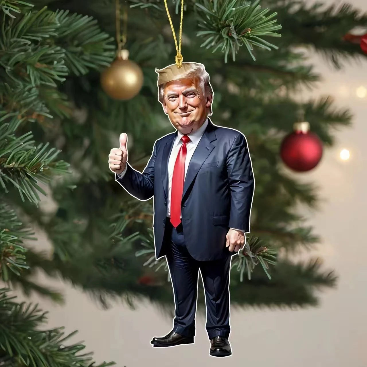 Décoration sapin de noël 2D Donald Trump