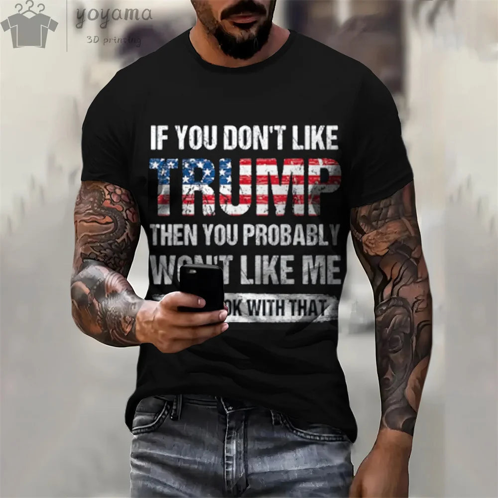 T-shirt amusant Donald Trump, T-shirt à manches courtes pour hommes et femmes (multi choix)