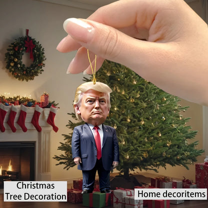 Décoration sapin de noël 2D Donald Trump