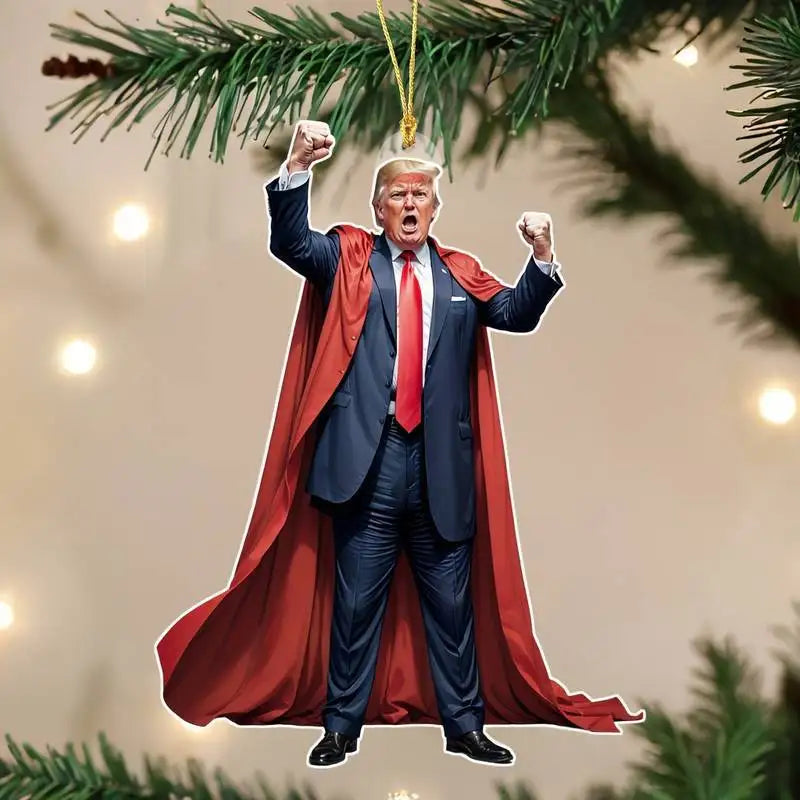 Porte clefs 2D Donald Trump avec une cape