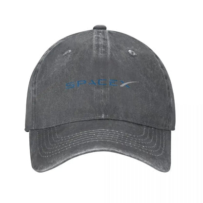 Denim lavé SpaceX Space X Logo Elon Musk Casquette de Baseball été Snapback Cowboy chapeaux os faucon fusée lourde Casquette Gorras