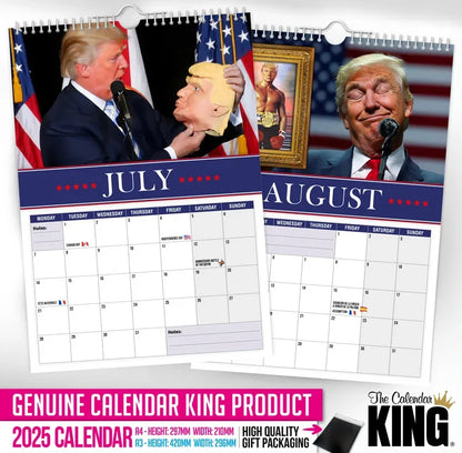 Calendrier mural 2025 drole de Donald Trump