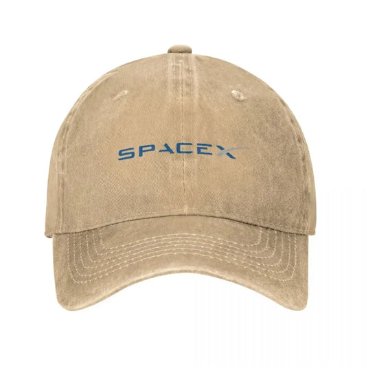 Denim lavé SpaceX Space X Logo Elon Musk Casquette de Baseball été Snapback Cowboy chapeaux os faucon fusée lourde Casquette Gorras