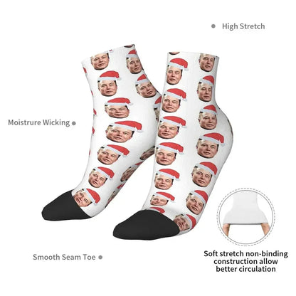 Chaussettes de musc Santa Elon toutes saisons, bas absorbant la sueur Harajuku, accessoires pour cadeaux unisexes