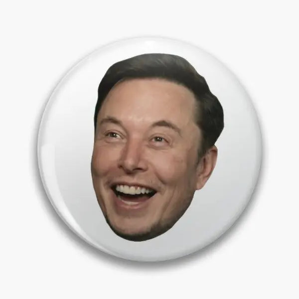 Elon Musk drôle Meme visage bouton souple broche amant métal bijoux femmes décor broche mode dessin animé mignon créatif collier cadeau