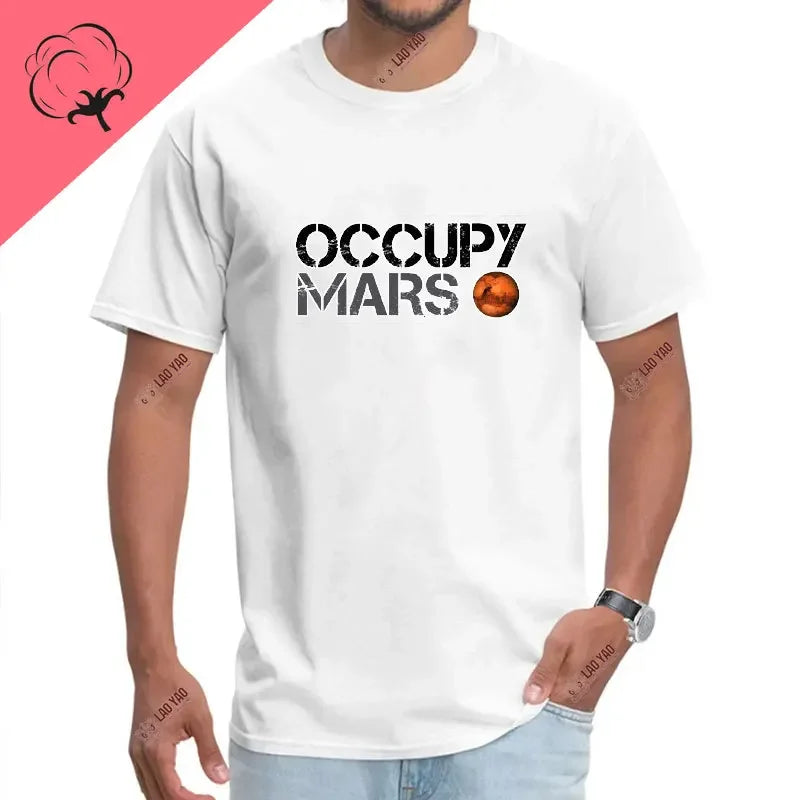 Space X Logo 100% coton T-shirts SpaceX Starship plan Punk Mars Bfr fusée graphique T-shirts Elon Musk ingénieur hommes T-shirt