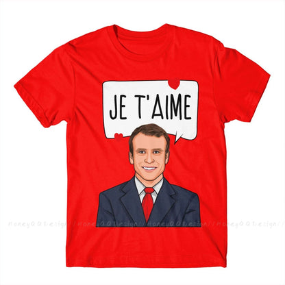 T-shirt humoristique « je t’aime » Emmanuel Macron (multi choix)