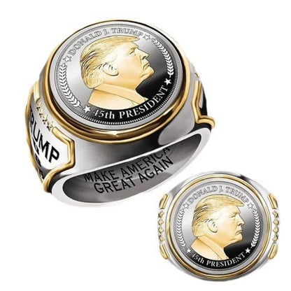 Bague chevalière Donald Trump Usa