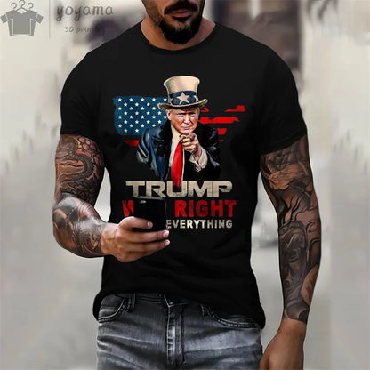 T-shirt amusant Donald Trump, T-shirt à manches courtes pour hommes et femmes (multi choix)