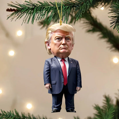 Décoration sapin de noël 2D Donald Trump