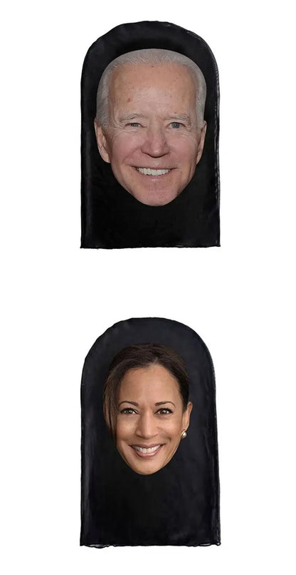 Cagoule / masque amusant avec tête de Donald Trump, Joe Biden, Kamala Harris, Kanye West