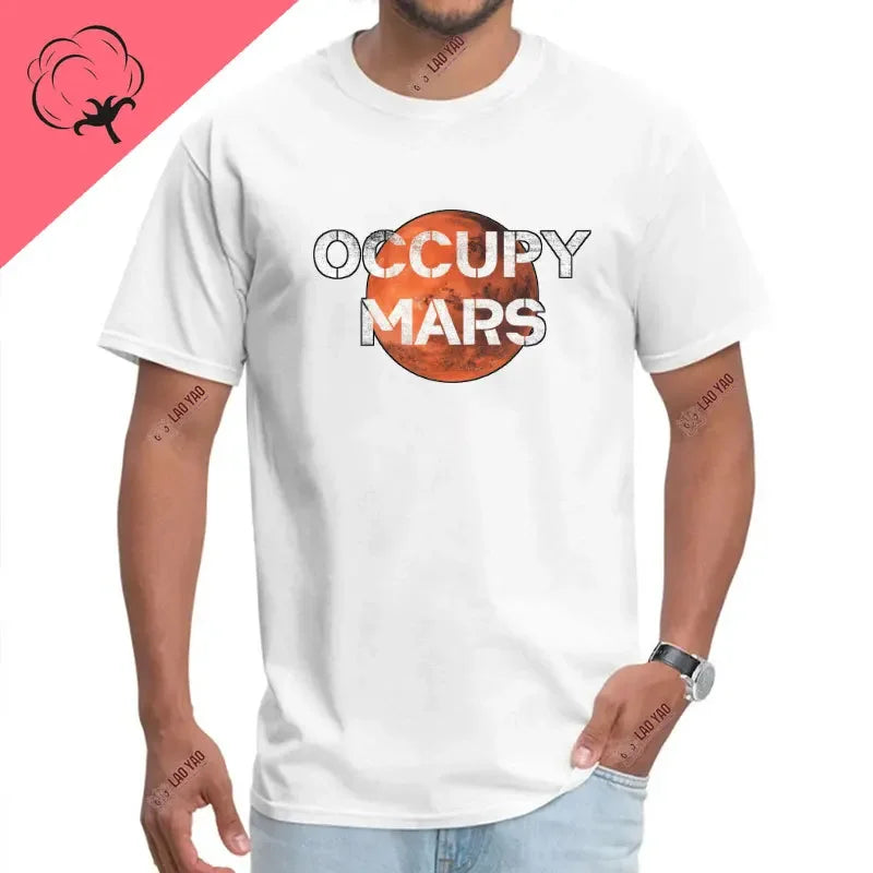 Space X Logo 100% coton T-shirts SpaceX Starship plan Punk Mars Bfr fusée graphique T-shirts Elon Musk ingénieur hommes T-shirt