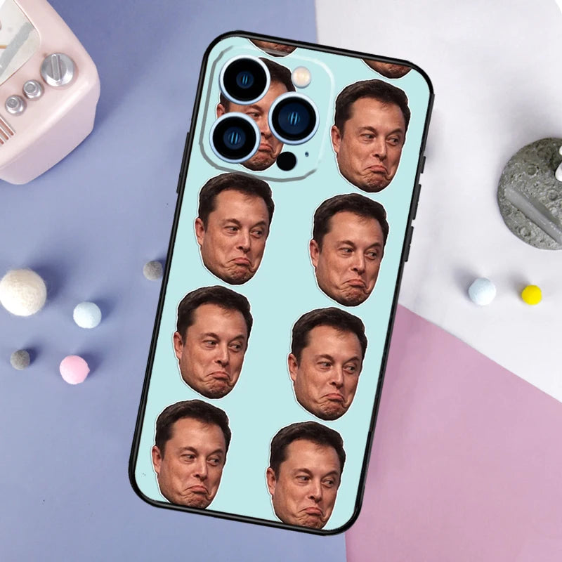 Coque de téléphone Elon Musk Funda, coque de téléphone pour iPhone 16 15 11 12 13 14 Pro MAX X XS Max Poly Plus 13 Mini