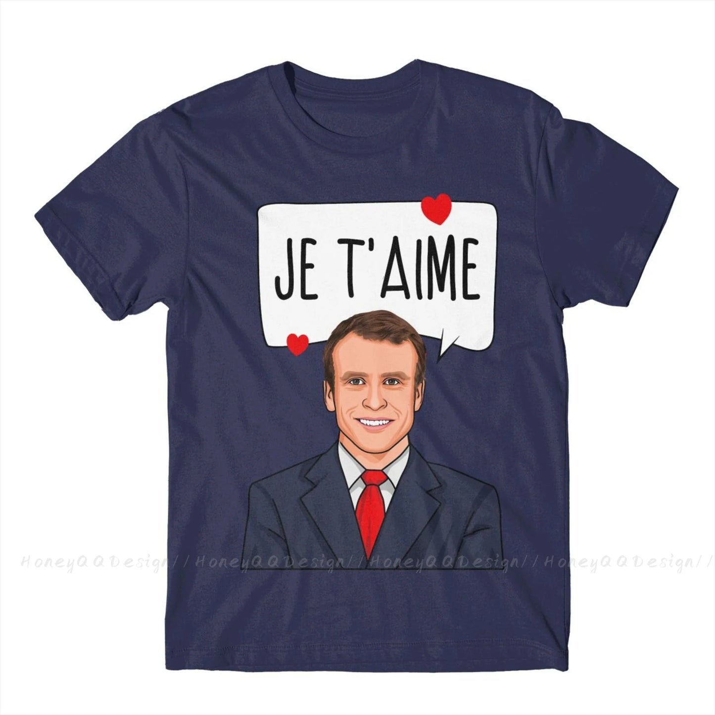 T-shirt humoristique « je t’aime » Emmanuel Macron (multi choix)
