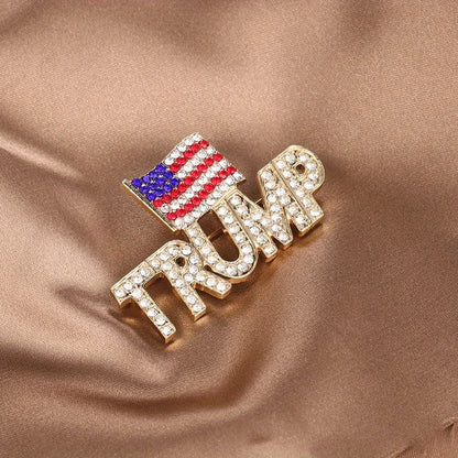 Broche vêtements Trump et drapeau américain Usa
