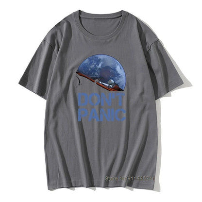 Nouveauté Occupent La Terre SpaceX Starman T-Shirt Homme 100% Coton Elon Musk Espace X T-Shirt Été Camiseta Hommes Tshirt pas de Panique