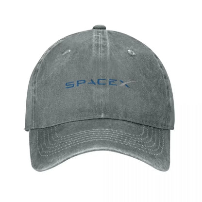 Denim lavé SpaceX Space X Logo Elon Musk Casquette de Baseball été Snapback Cowboy chapeaux os faucon fusée lourde Casquette Gorras