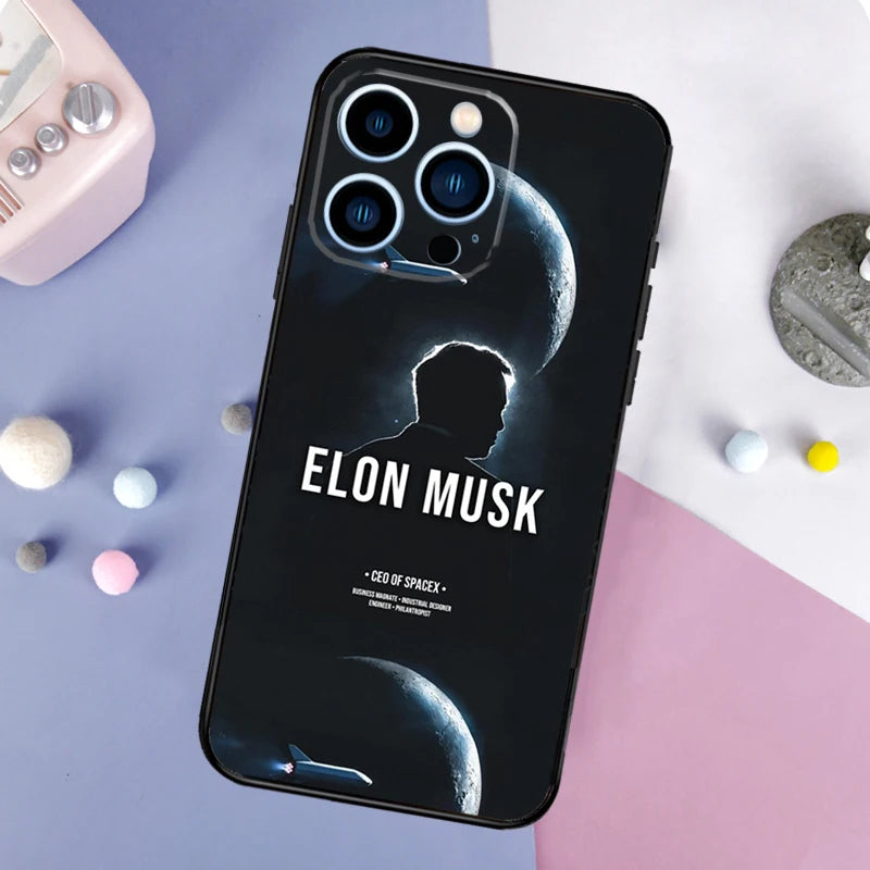 Coque de téléphone Elon Musk Funda, coque de téléphone pour iPhone 16 15 11 12 13 14 Pro MAX X XS Max Poly Plus 13 Mini