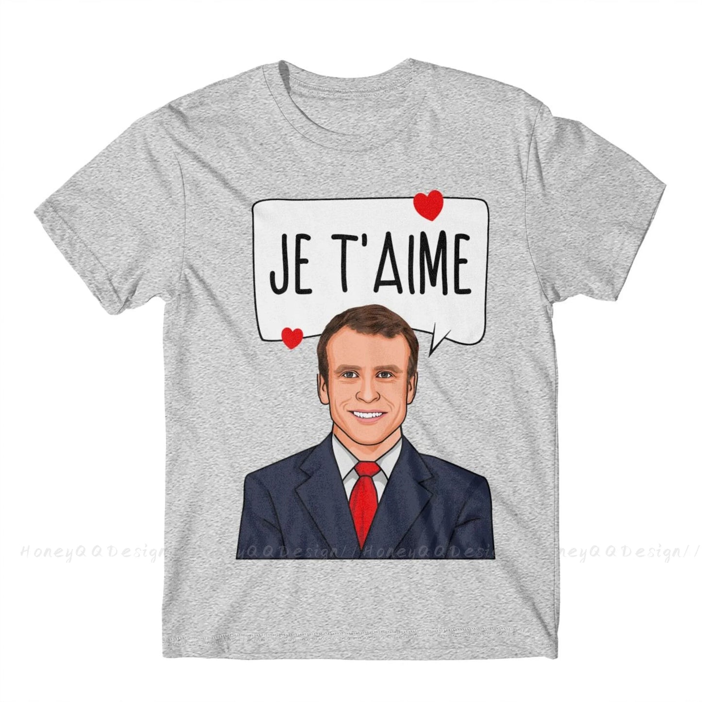 T-shirt humoristique « je t’aime » Emmanuel Macron (multi choix)
