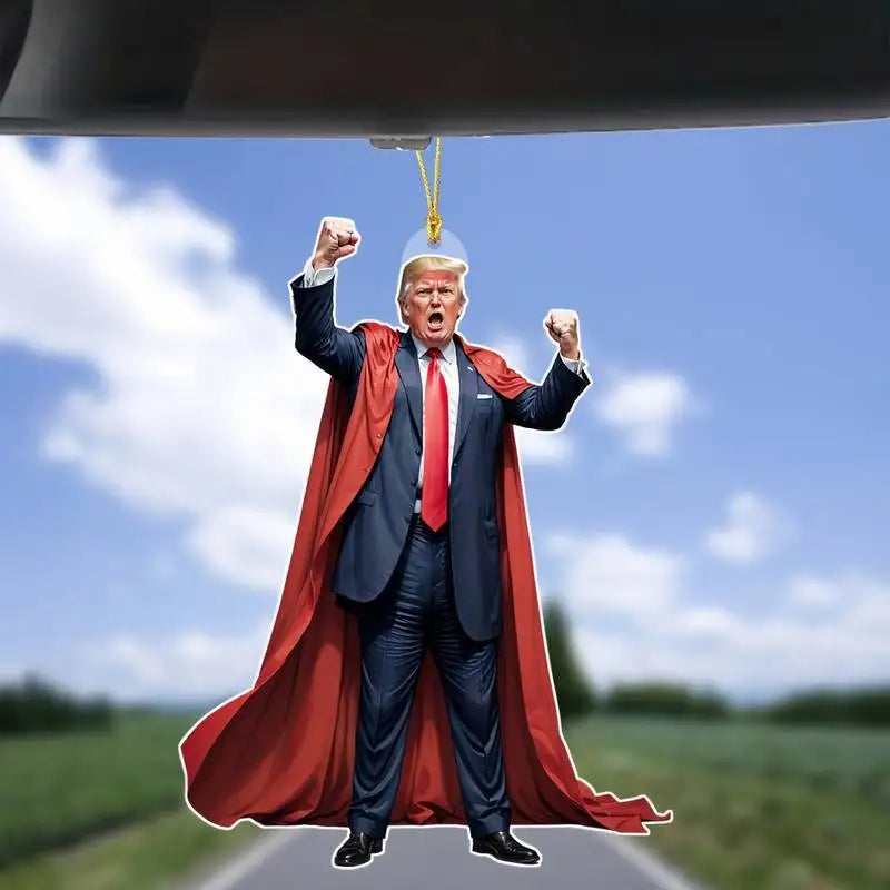 Porte clefs 2D Donald Trump avec une cape