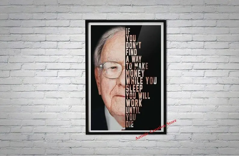 Warren Buffett citations de motivation film Elon Musk citations célèbres toile peinture affiche impression photos salon décor à la maison