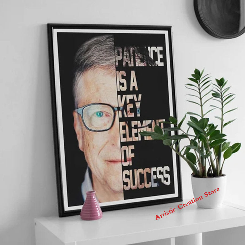 Warren Buffett citations de motivation film Elon Musk citations célèbres toile peinture affiche impression photos salon décor à la maison