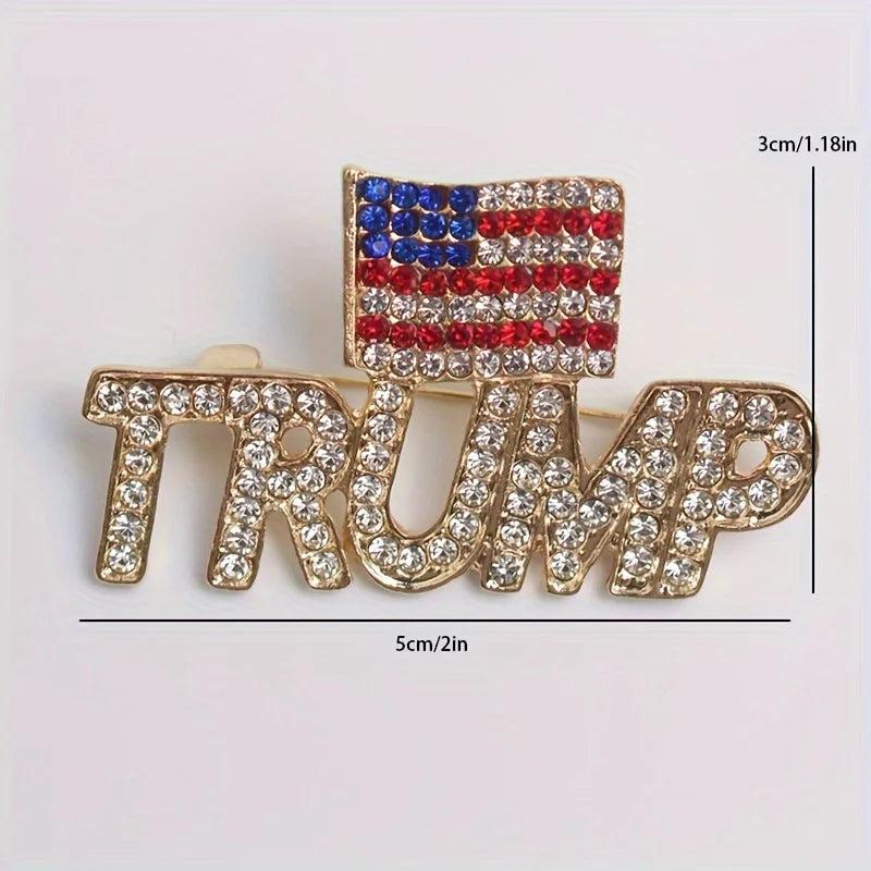 Broche vêtements Trump et drapeau américain Usa