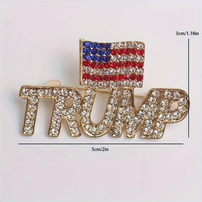 Broche vêtements Trump et drapeau américain Usa
