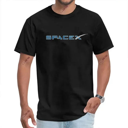 Space X Logo 100% coton T-shirts SpaceX Starship plan Punk Mars Bfr fusée graphique T-shirts Elon Musk ingénieur hommes T-shirt