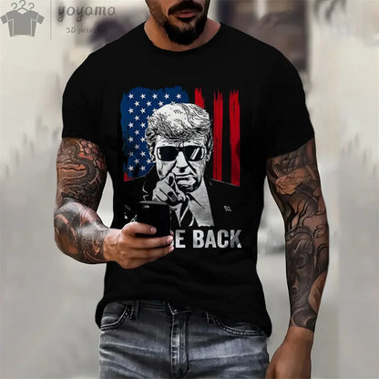 T-shirt amusant Donald Trump, T-shirt à manches courtes pour hommes et femmes (multi choix)