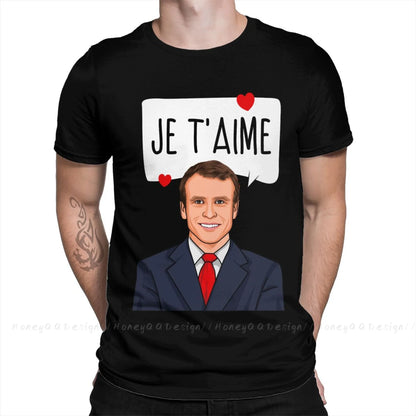 T-shirt humoristique « je t’aime » Emmanuel Macron (multi choix)