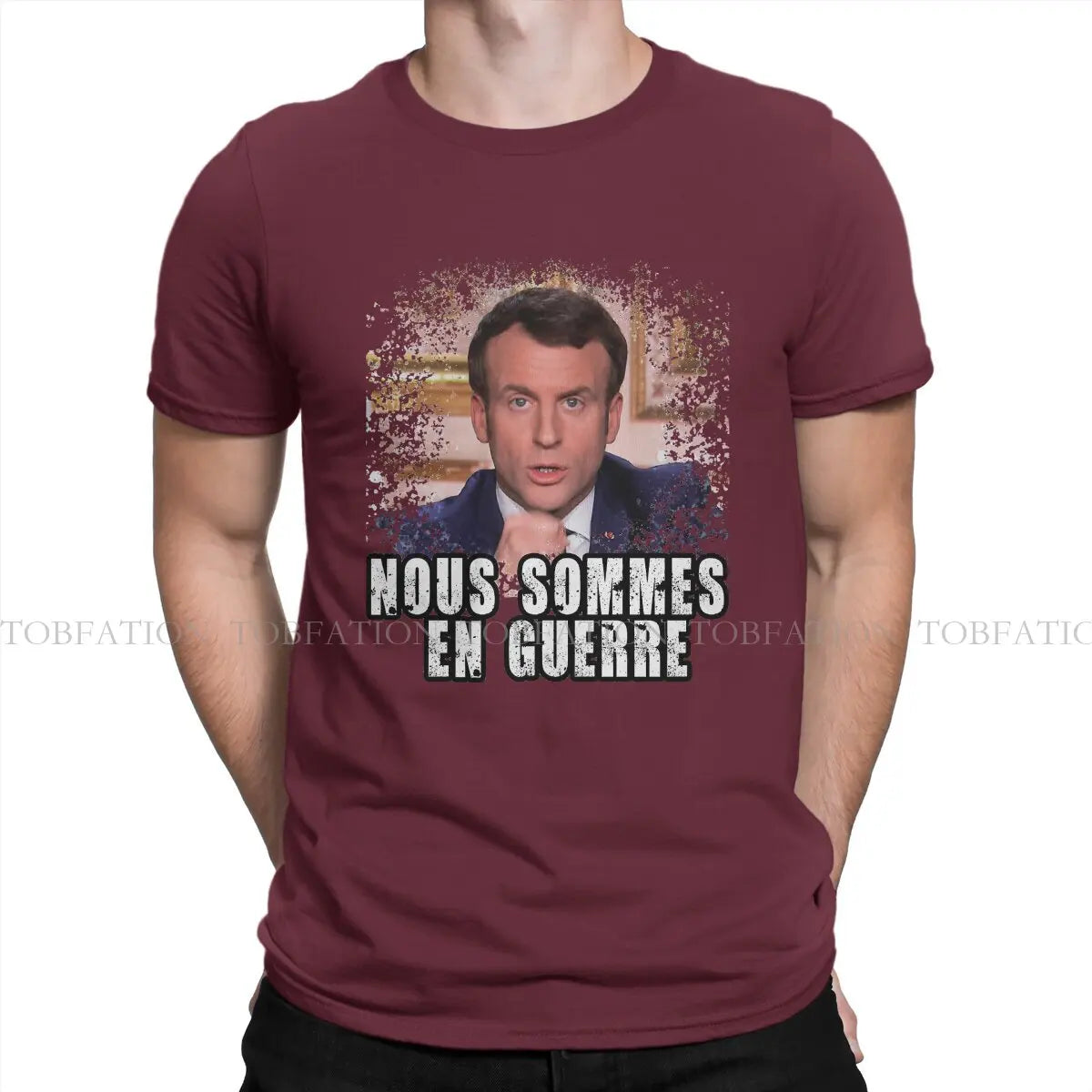 T-shirt « nous sommes en guerre » Emmanuel Macron (multi choix)