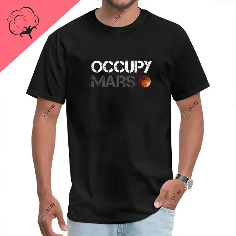 Space X Logo 100% coton T-shirts SpaceX Starship plan Punk Mars Bfr fusée graphique T-shirts Elon Musk ingénieur hommes T-shirt