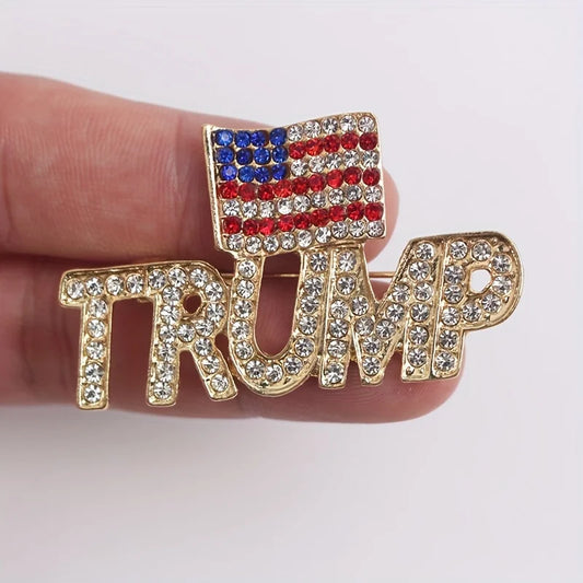 Broche vêtements Trump et drapeau américain Usa