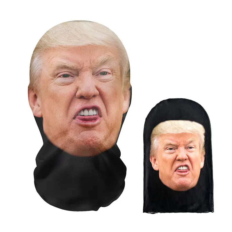 Cagoule / masque amusant avec tête de Donald Trump, Joe Biden, Kamala Harris, Kanye West