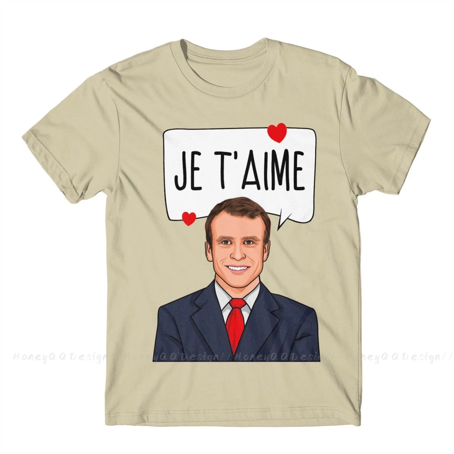 T-shirt humoristique « je t’aime » Emmanuel Macron (multi choix)