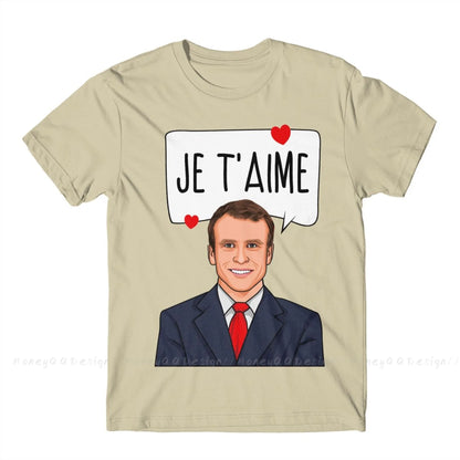T-shirt humoristique « je t’aime » Emmanuel Macron (multi choix)