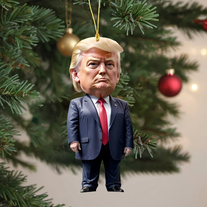 Décoration sapin de noël 2D Donald Trump